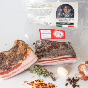 Pancetta di Cinta Senese
Confezione da 400 gr. Sottovuoto