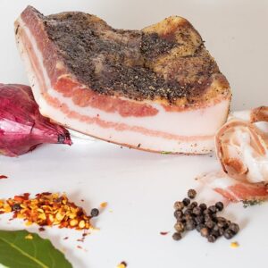 Pancetta di Suino Nostrano
Confezione da 400 gr. Sottovuoto