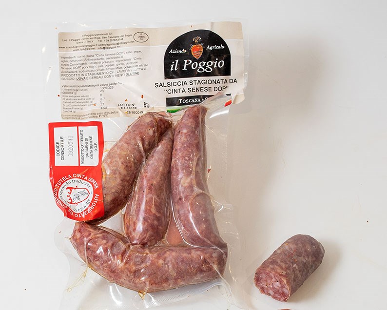 Salsiccia di Cinta Senese
Confezione da 350 gr. Sottovuoto